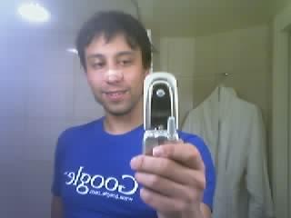 Picture of me wearing Google t-shirt
